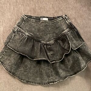 Tiered Ruffle Denim Skirt, new without tags, size 3